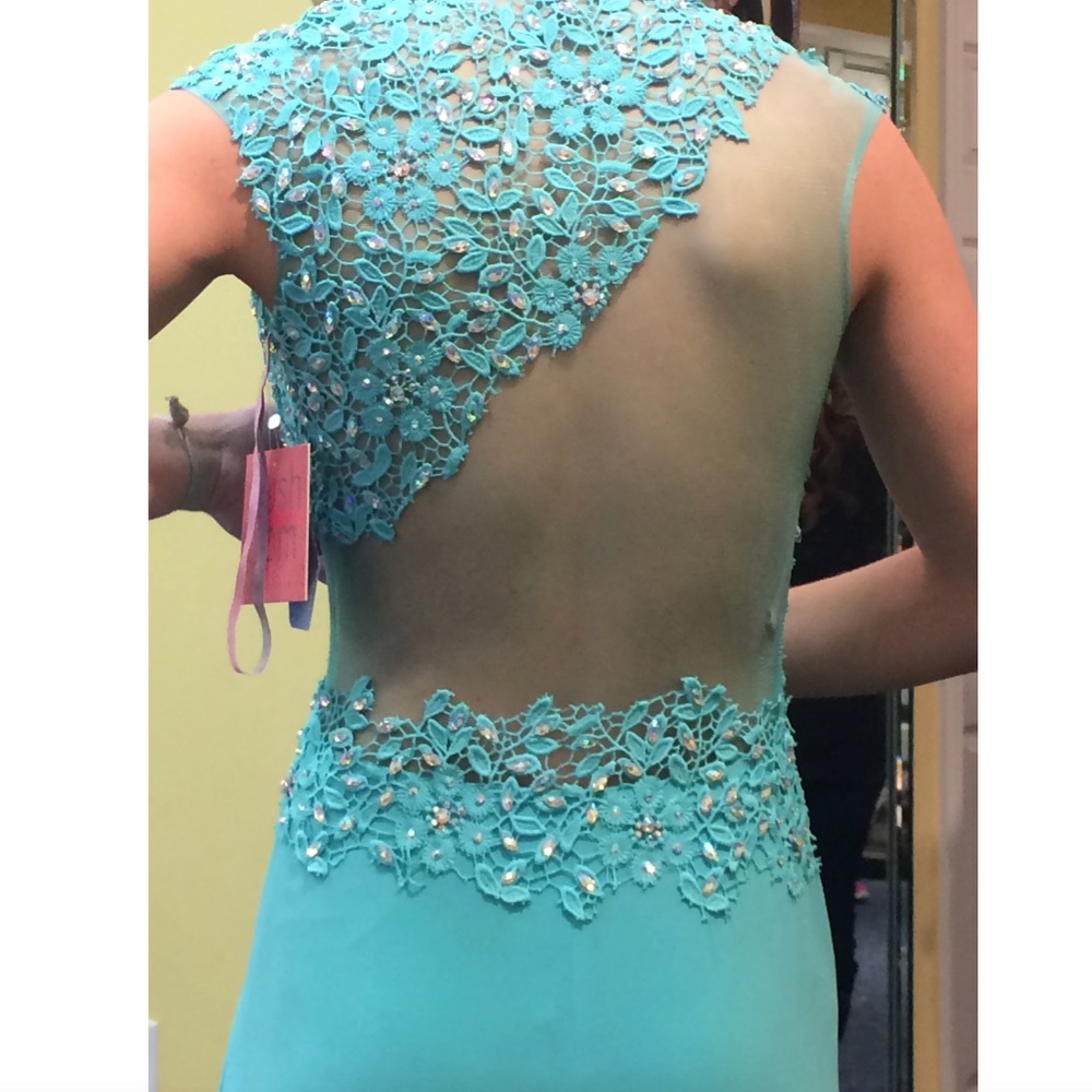 Aqua Prom dress